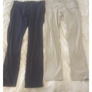 J Crew Men’s 448 Tech Pants 32/32 Lot Stone & Blue